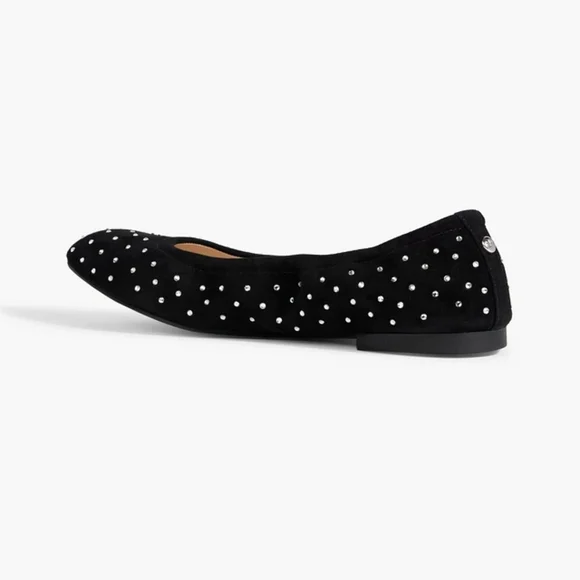 STUART WEITZMAN Bling crystal-embellished suede ballet flats - Picture 3 of 4